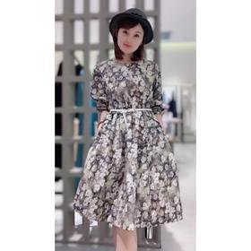 2楼MYSCISSORS希色复古繁花油画感印花布连衣裙