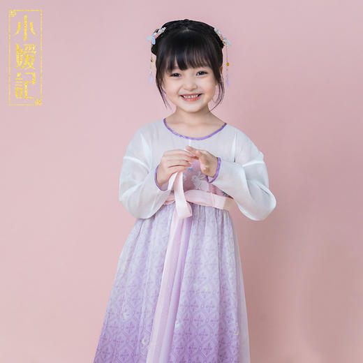 小嫒記 汉服女童秋季儿童汉服超仙中国风女宝连衣裙月兔襦裙 商品图1