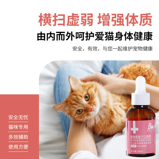博莱得利猫用转移因子口服液高免因子博莱宠增强免疫力营养口溶液 商品图2