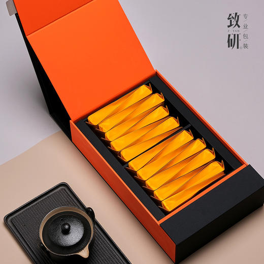 高档精致肉桂三两装礼品盒通用岩茶长泡袋18摆泡茶叶礼盒装空盒子 商品图2