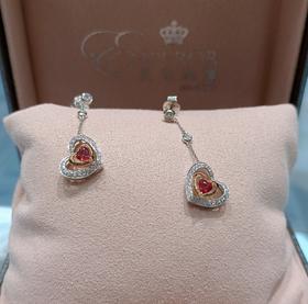 2楼英皇珠宝18k金红宝石耳环吊牌价17888秒杀价¥11588