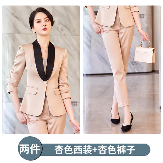 XZ-LX20229608醋酸缎面小西装外套女春夏新款韩版职业装气质女神范垂感时尚 商品图6