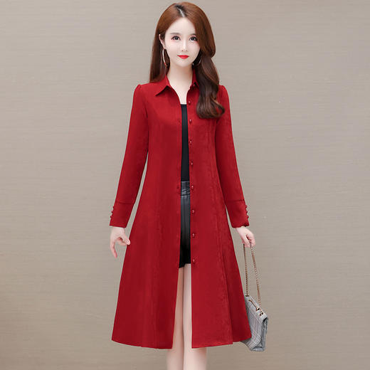 YWE OMSCB2132优雅风衣中长外套 商品图1