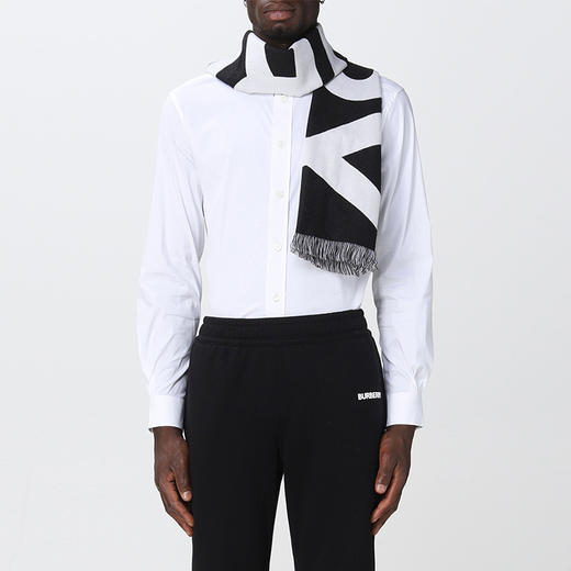 【二】BURBERRY 巴宝莉 男女通用字母徽标羊毛流苏围巾 混色 8054214 A1189 商品图2