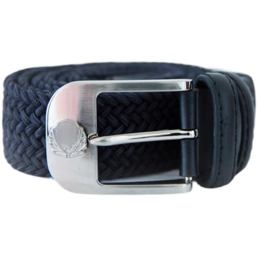 休闲编织弹力内腰带男士腰带藏青色战术巡逻作训安保松紧针扣腰带 商品图1