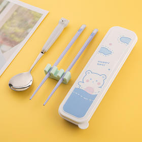 客满多动物联萌便携筷勺套装（快乐熊）