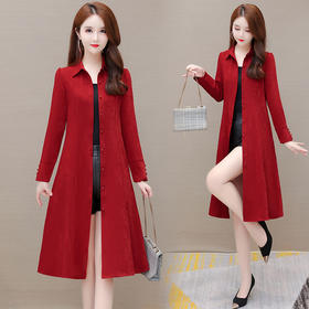 YWE OMSCB2132优雅风衣中长外套