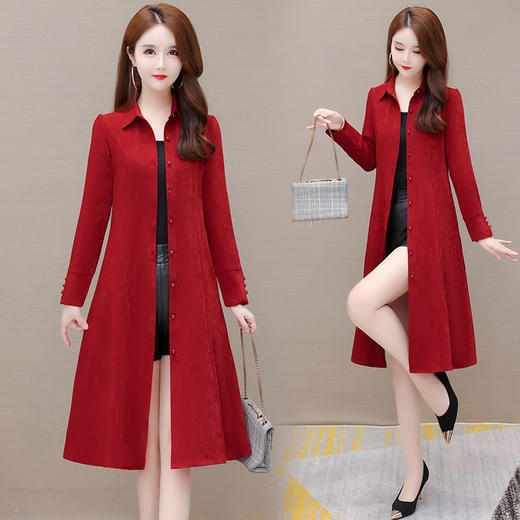 YWE OMSCB2132优雅风衣中长外套 商品图0