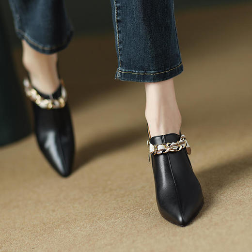 尖头细跟，丝带深口女鞋 DB-M5359 商品图1