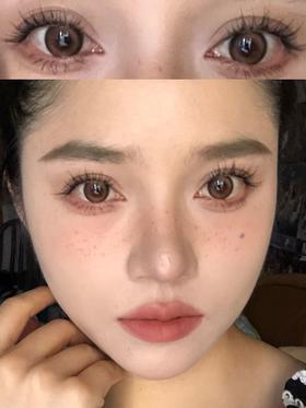 Beenana半年抛干枯玫瑰 14.2mm(着色13.3mm) 0-1000度(有525/575) 韩产进口添加硅水凝胶