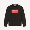 KENZO 高田贤三 女士棉质字母徽标印花圆领长袖卫衣 黑色 FC62 SW002 4MF 99J 商品缩略图0