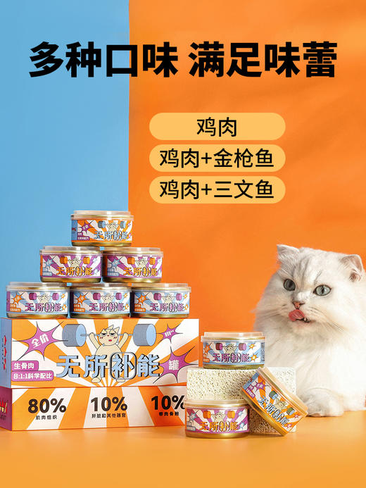 CATLET 12罐 生骨肉猫罐头全猫期主食罐 全价营养无所补能 商品图1