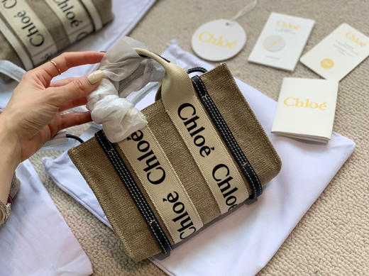 Chloe.woody mini托特-藏青 商品图0