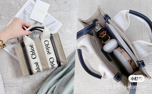 Chloe.woody mini托特-藏青 商品图4
