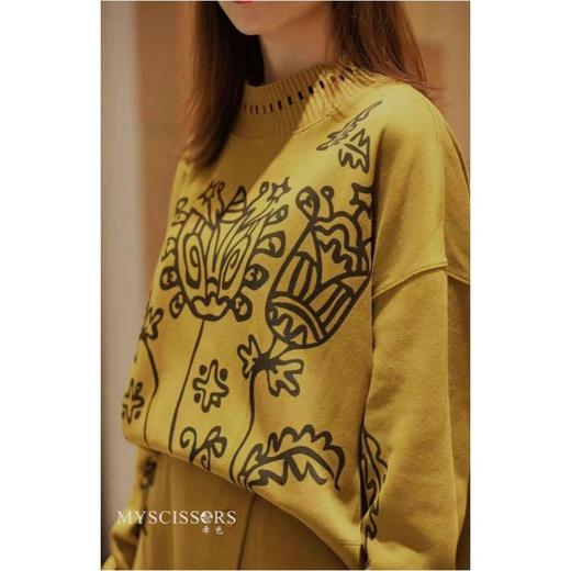 2楼MYSCISSORS希色服饰童趣印花粗纹双层针织面科 商品图0