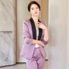 XZ-LX20229608醋酸缎面小西装外套女春夏新款韩版职业装气质女神范垂感时尚 商品缩略图3