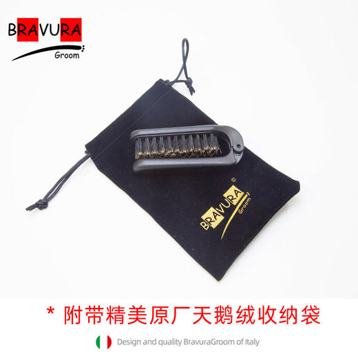 迷你折叠猪鬃梳 意大利BRAVURAGROOM 宠物美容柄梳 商品图4