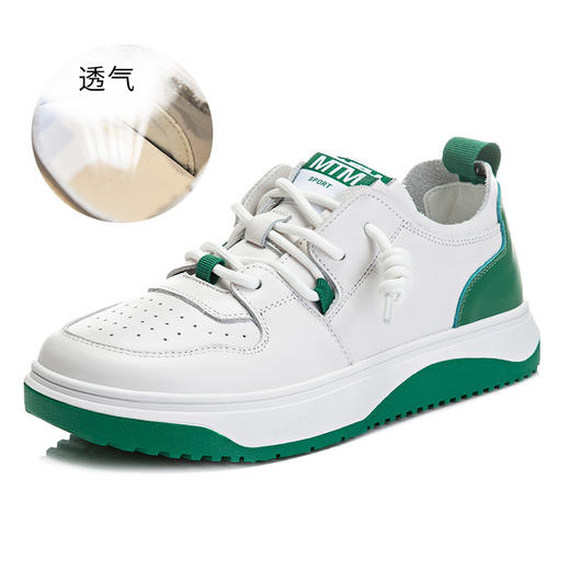 头层牛皮小白鞋新款单鞋女大头平底板鞋一脚蹬女鞋ML9203 商品图4