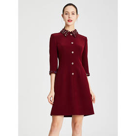 PG89D斯尔丽瑟俪夏季时尚新品手工钉珠HX型连衣裙