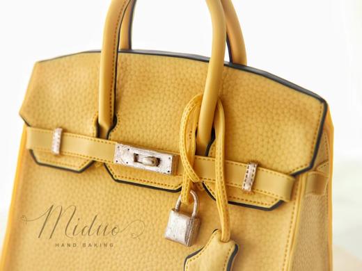 女士款 Hermes爱马仕包包 复古黄色手提袋 奢侈品 立体包包 高端 手工翻糖蛋糕（需要提前2-3天预约下单，详情可以咨询客服） 商品图1