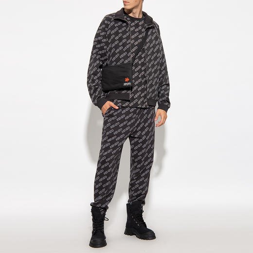 KENZO 高田贤三 男士棉质字母徽标印花休闲运动裤 混色 FC65 PA792 4MF 99J 商品图3
