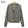 100%山羊绒V领开衫B01-001 商品缩略图1