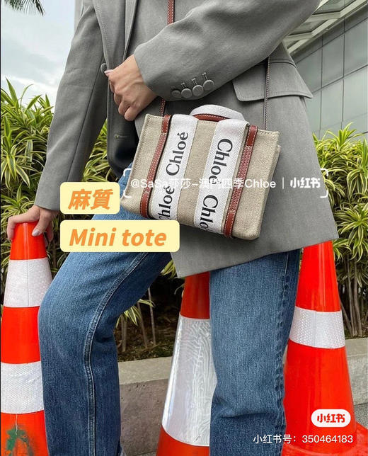 Chloe.woody mini托特-棕色 商品图2