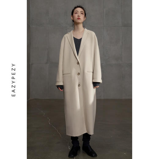 EAZYPEZY 2022AW 远山廓形羊绒羊毛大衣 商品图3