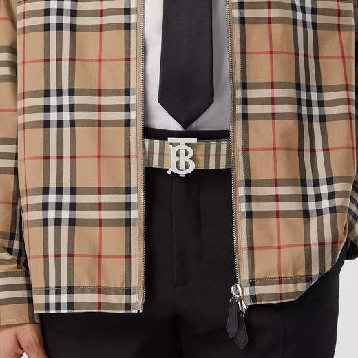 【一】BURBERRY 巴宝莉 男士双面 Monogram Motif Vintage 格纹TB专属标识腰带 格子 8052779 A7026 商品图3