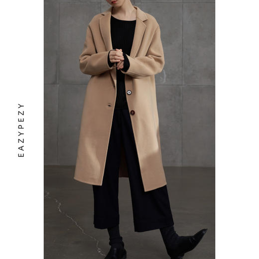 EAZYPEZY 2022AW 晚秋小翻领西装羊绒羊毛大衣 商品图6