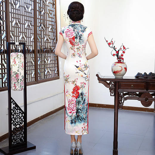 AQY B7403 定位花长款旗袍2022新款 商品图5