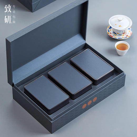 创意绿茶高档茶叶礼盒包装通用红茶龙井精致茶叶罐铁罐半斤空礼盒 商品图1