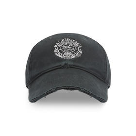 BALENCIAGA 巴黎世家 男士棉质 Scissors Crest 剪刀徽标刺绣棒球帽 黑色 697755 414B8 1077