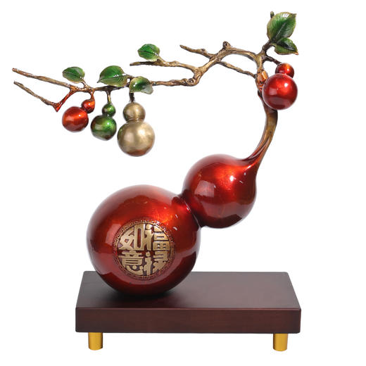 新中式吉祥如意福禄葫芦摆件家居客厅办公室酒柜装饰礼品 商品图1