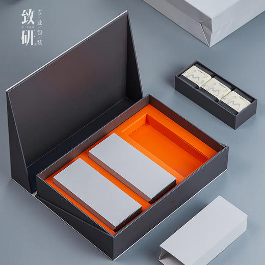 极简伴手礼三内盒一两装肉桂岩茶通用茶叶盒精致高档茶叶盒空礼盒 商品图1