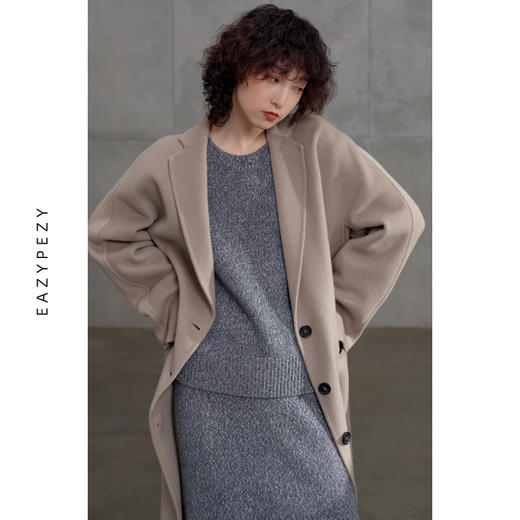 EAZYPEZY 2022AW 远山廓形羊绒羊毛大衣 商品图1