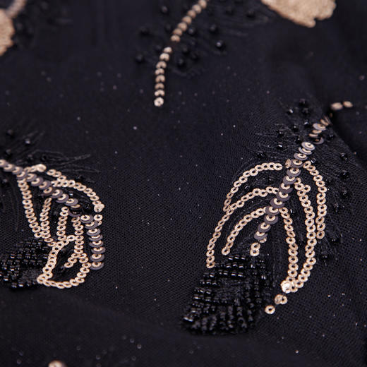 NC81T斯尔丽2021年春季上新瑟俪圆领合体亮片连衣裙 商品图3