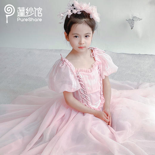 PureShare春夏新女童连衣裙气质公主裙演出时装周走秀款——粉色星辰公主 商品图2