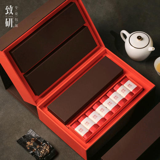 高档创意茶叶盒空礼盒通用岩茶大红袍肉桂半斤装茶叶包装礼盒定制 商品图3