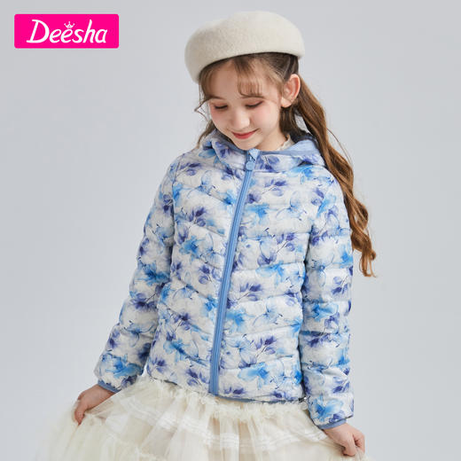笛莎Deesha 三防面料童装女童轻薄羽绒服秋冬装2023新款 商品图5