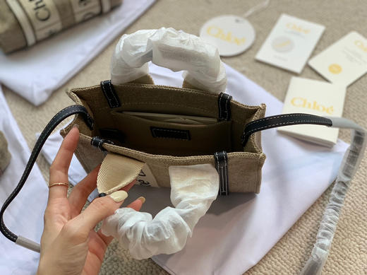 Chloe.woody mini托特-藏青 商品图8