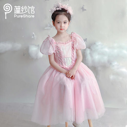 PureShare春夏新女童连衣裙气质公主裙演出时装周走秀款——粉色星辰公主 商品图1