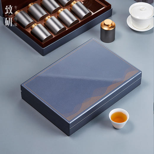 精致茶叶盒10泡罐小罐茶空盒通用红茶岩茶亚克力高档茶叶包装礼盒 商品图3