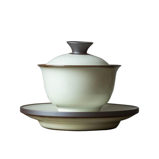 茶香记 龙泉 手工蛋白釉  三才盖碗  温润如玉  大气端庄  原创釉色 商品图4