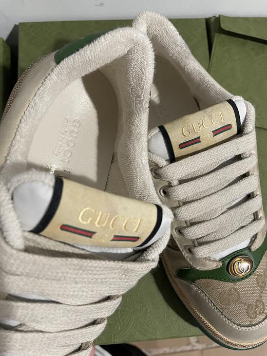 【特惠秒】GUCCI 古驰 Screener系列女士（男女通款）真皮运动休闲鞋/脏脏鞋 10825 商品图8