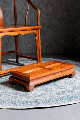 红桥红  家具严选  缅甸花梨（大果紫檀）【60 滚轴养身脚踏】