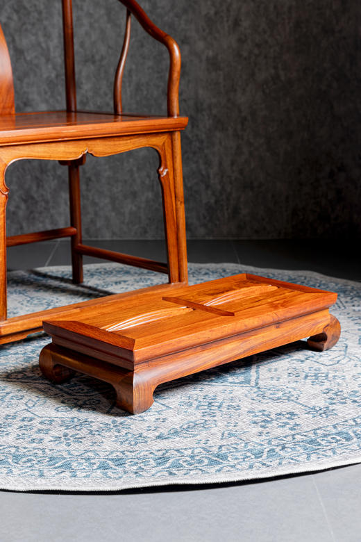 红桥红  家具严选  缅甸花梨（大果紫檀）【60 滚轴养身脚踏】 商品图0