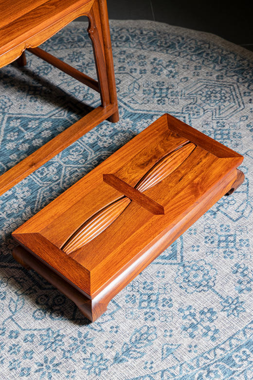 红桥红  家具严选  缅甸花梨（大果紫檀）【60 滚轴养身脚踏】 商品图1