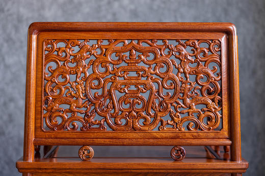 红桥红  家具严选  缅甸花梨（大果紫檀）【螭龙纹 玫瑰椅 三件套】 商品图8