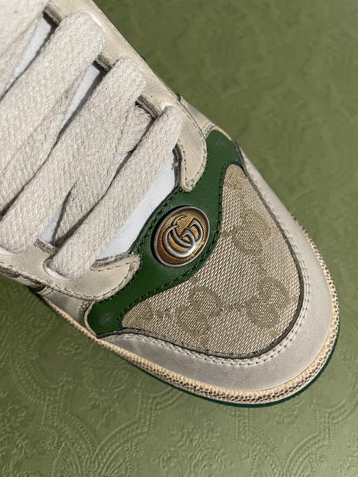 【特惠秒】GUCCI 古驰 Screener系列女士（男女通款）真皮运动休闲鞋/脏脏鞋 10825 商品图9